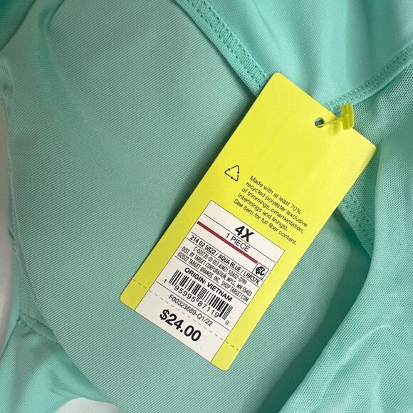 All‎ in Motion NWT Sports Bra Low Support In Turquoise Sz 4X - Picture 5 of 7